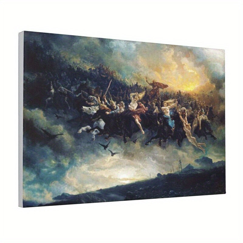 🌌 "The Majestic 'Odin's Wild Hunt' Canvas Art Print" 🌌