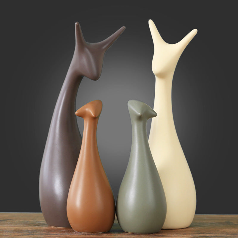 Familx's Scandinavian Ceramic Deer Figurine