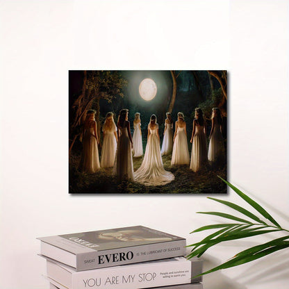 Wiccan Goddesses & Moon Calling - Enchanting Forest Wall Art ✨🌙