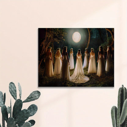 Wiccan Goddesses & Moon Calling - Enchanting Forest Wall Art ✨🌙