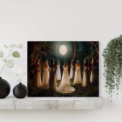 Wiccan Goddesses & Moon Calling - Enchanting Forest Wall Art ✨🌙