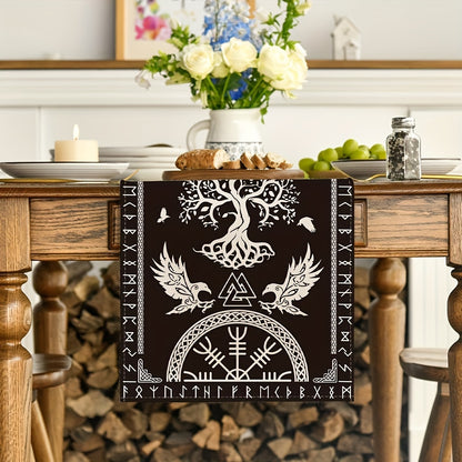 Familx's Mystical Tree of Life & Raven Table Runner 🖤🪶