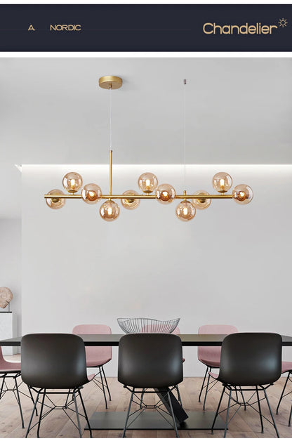 🌟 Familx’s Nordic Modern LED Pendant Gold Light 🌟