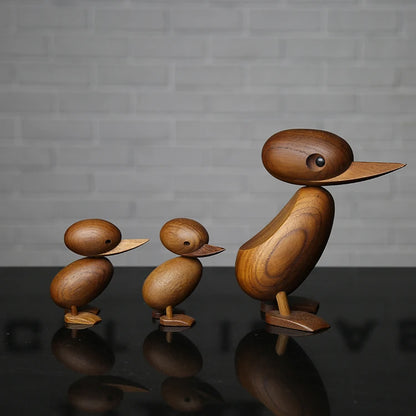 🦆 Familix's “Nordic Nest” Duck Mum & Baby Wooden Figurines 🦆