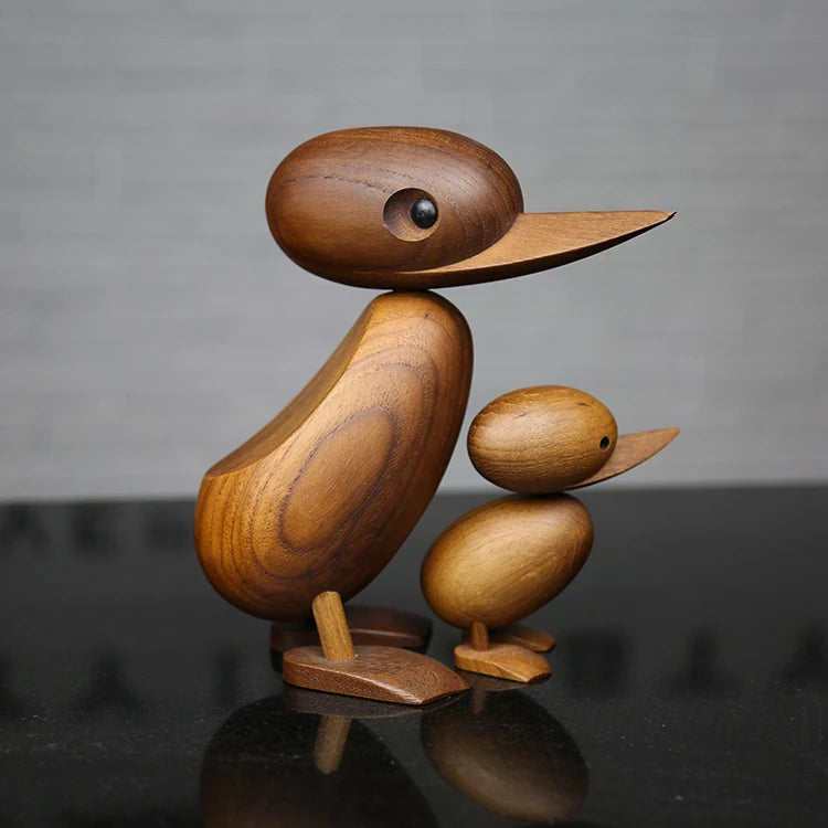 🦆 Familix's “Nordic Nest” Duck Mum & Baby Wooden Figurines 🦆