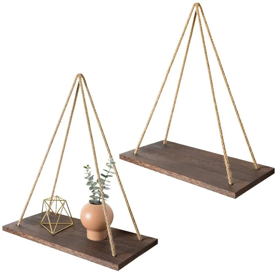 🌿 Familix’s Nordic Rope Swing Plant Shelves 🌿