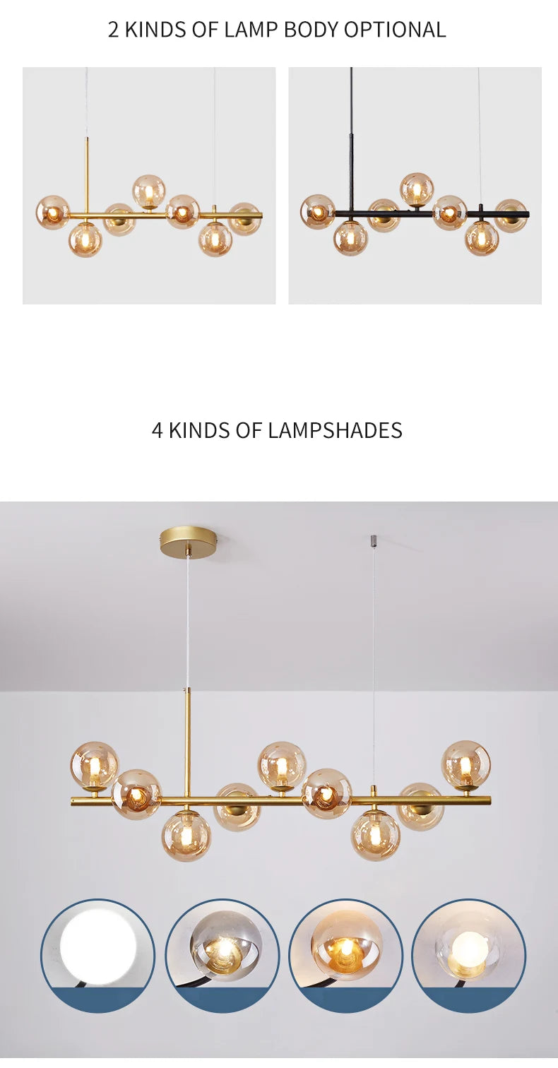 🌟 Familx’s Nordic Modern LED Pendant Gold Light 🌟