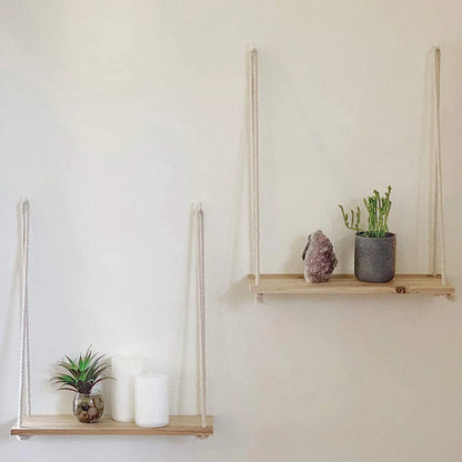 🌿 Familix’s Nordic Rope Swing Plant Shelves 🌿