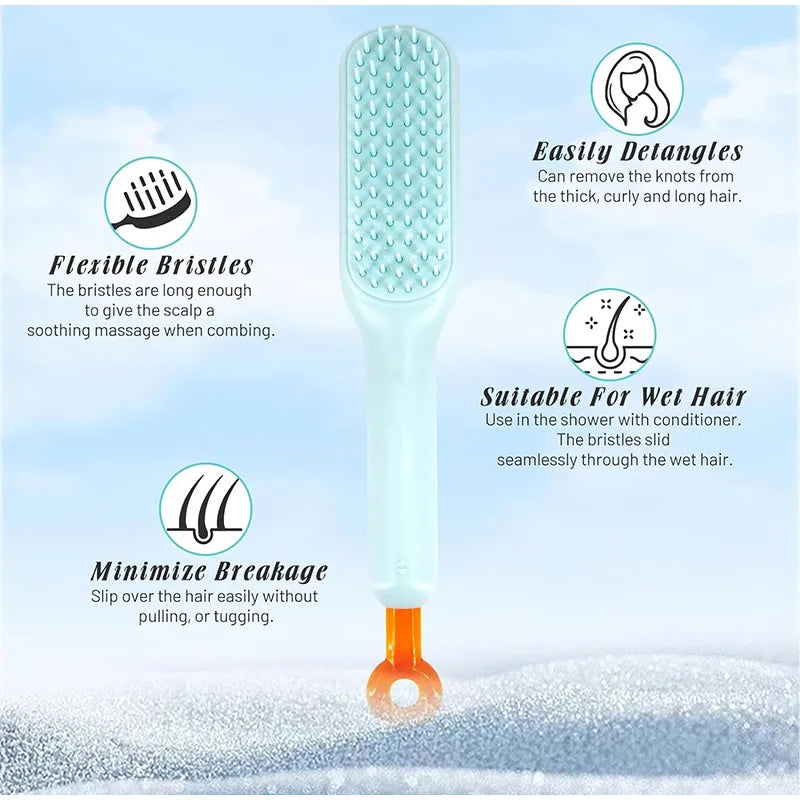 HyggeBrush™ - The Magic of Effortless Hair Care - Self Cleaning Brush