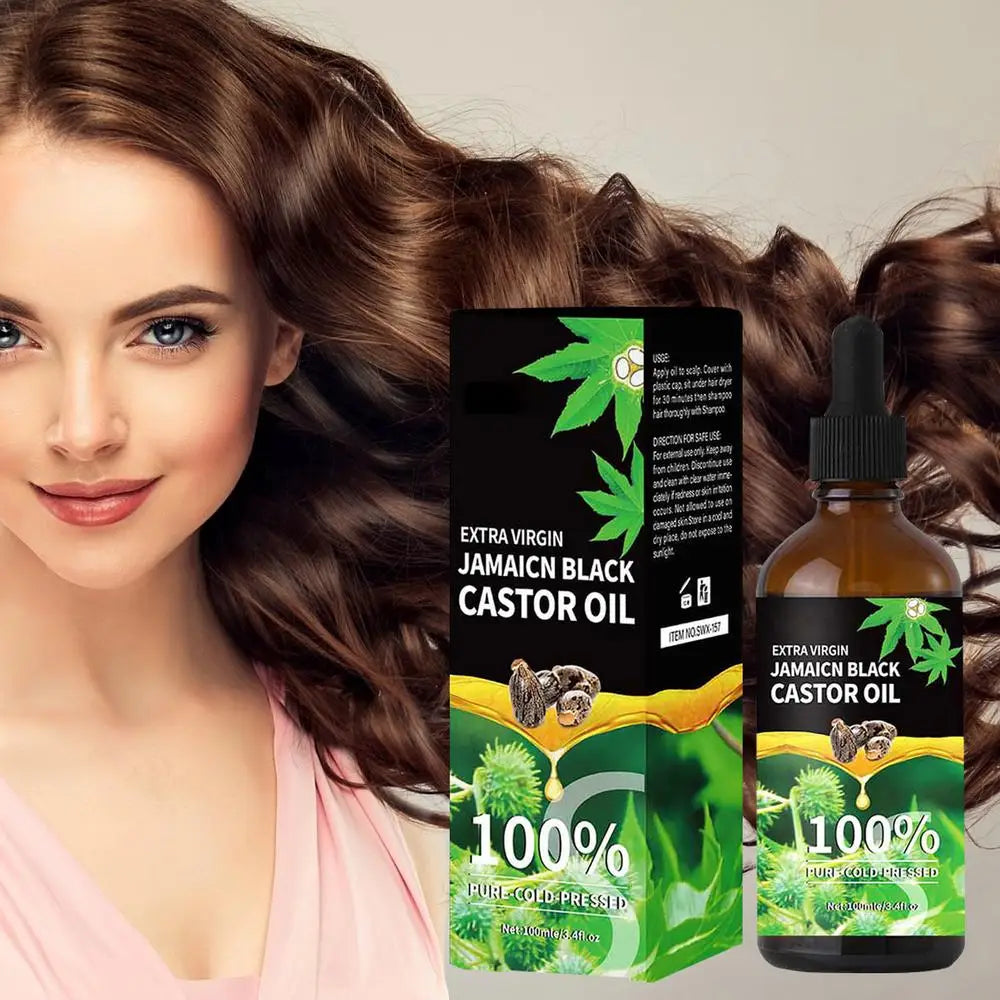 Organic Castor Oil 100% For Eyelashes, Eyebrows, Hair & Skin care