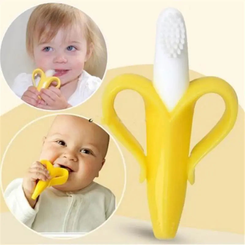 Banani Baby™:  Baby Teether & Training Toothbrush 🍌✨ BPA free