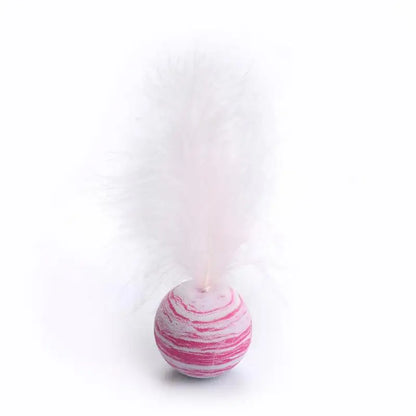 Familx Nordic Bounce Cat Toy Feather Foam Ball