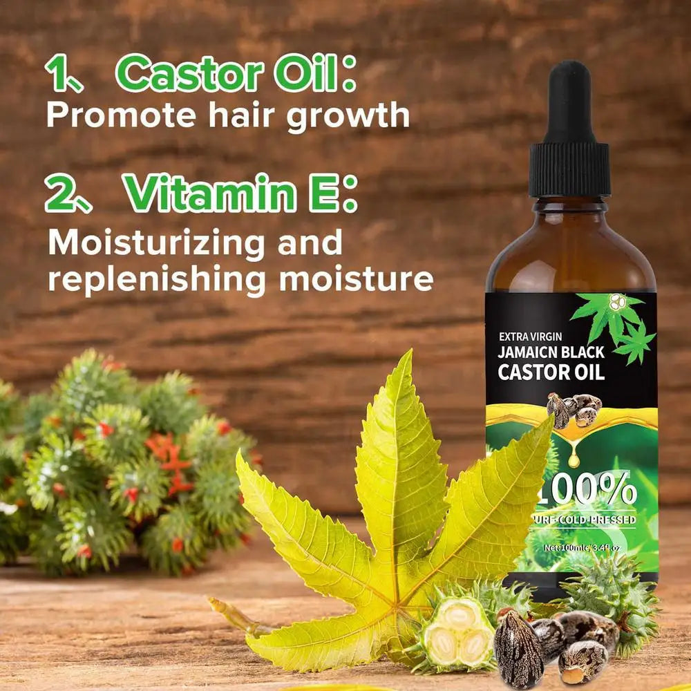 Organic Castor Oil 100% For Eyelashes, Eyebrows, Hair & Skin care