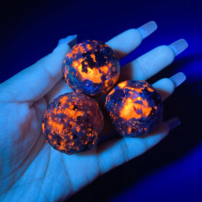 Natural Yooperlite Moon Sphere Flame Crystal