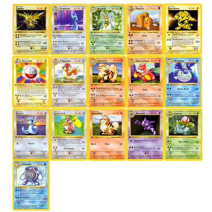 Pokemon First Edition Classic Base Set Trading Cards