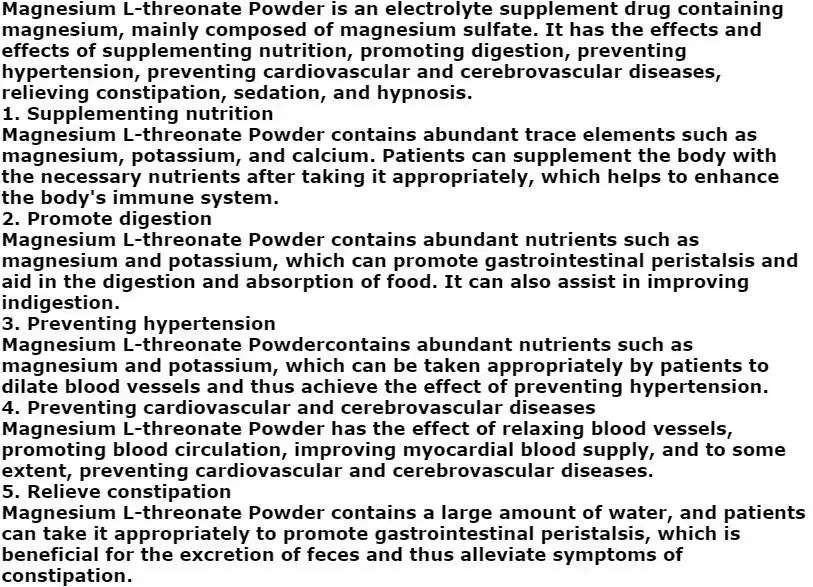 Magnesium L-threonate 99% Powder