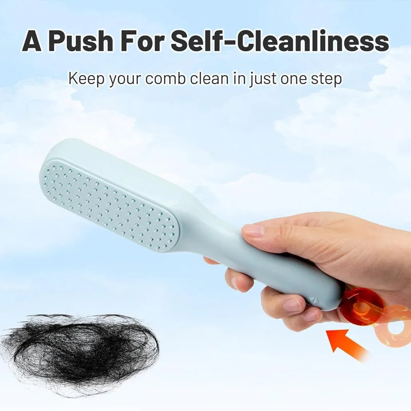 HyggeBrush™ - The Magic of Effortless Hair Care - Self Cleaning Brush