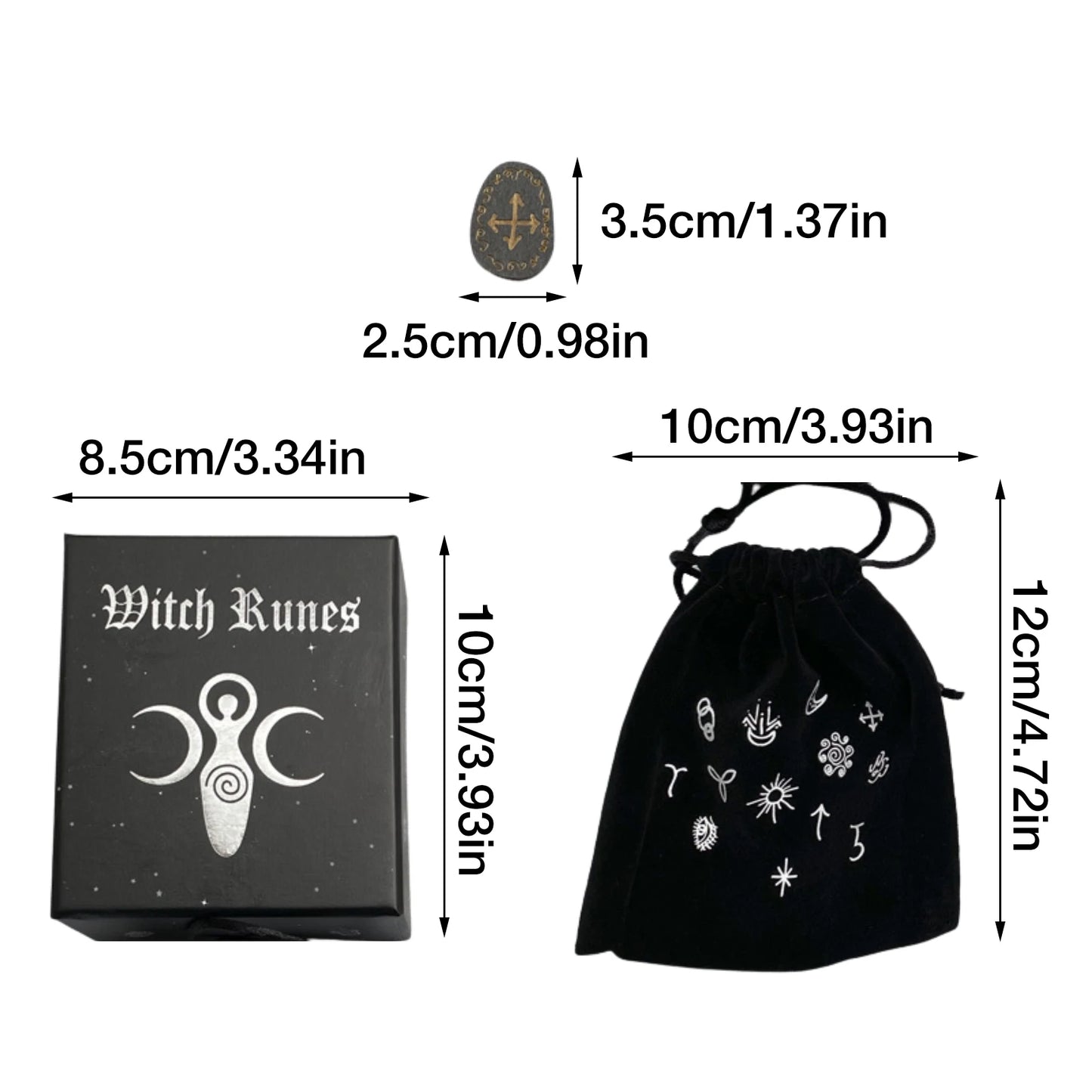 Rune Stones Set With Engraved Symbols