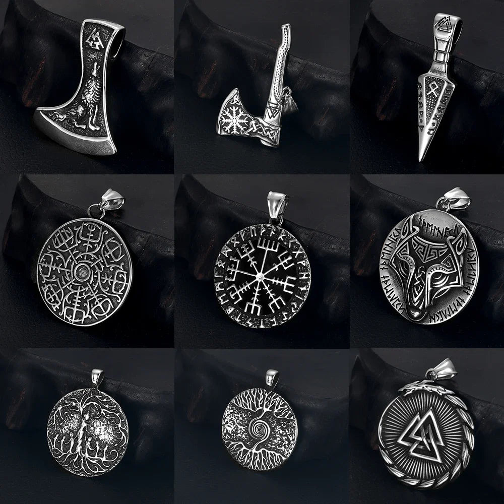 Viking Heritage Stainless Steel Earrings & Thor Hammer Pendant by Familx ⚔️✨