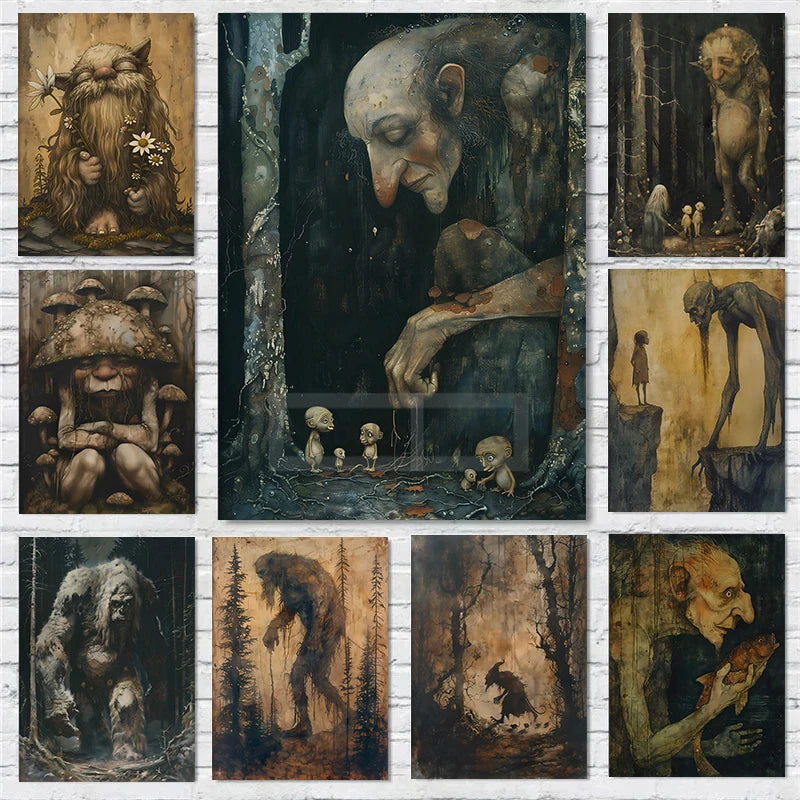 🌲✨ "Whispers of the Nordic Wild: Enchanted Troll Art Collection" 🖼️🧙‍♂️