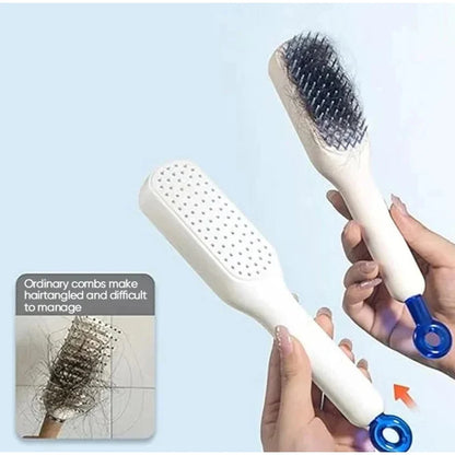 HyggeBrush™ - The Magic of Effortless Hair Care - Self Cleaning Brush