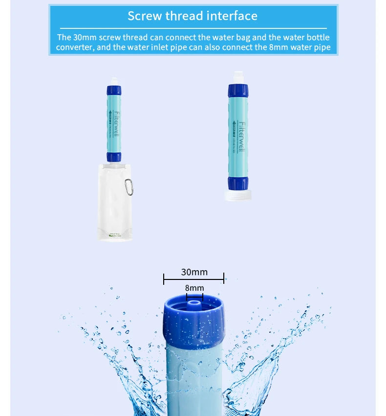 The PureFlow Adventure Filter Outdoor Water Filter Straw