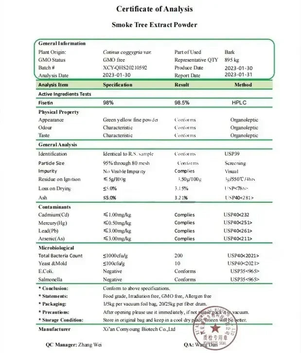 Fisetin Smoketree 99% Powder