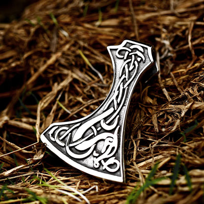 Viking Stainless steel thor's axe head necklace