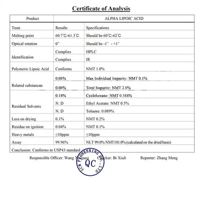 Alpha Lipoic Acid Powder