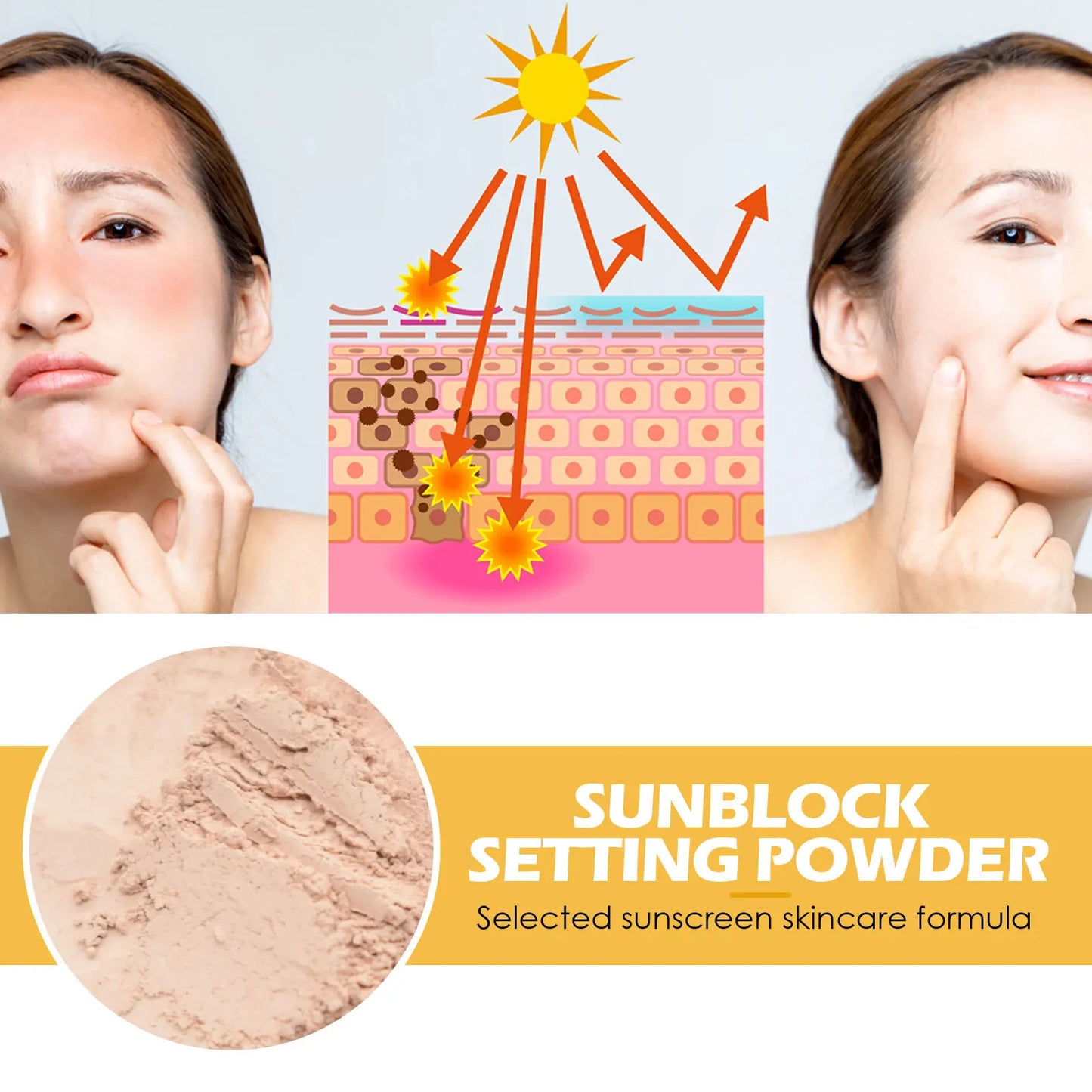 🌞 Nordic Glow Shield™ Spf50 Makeup Face Powder