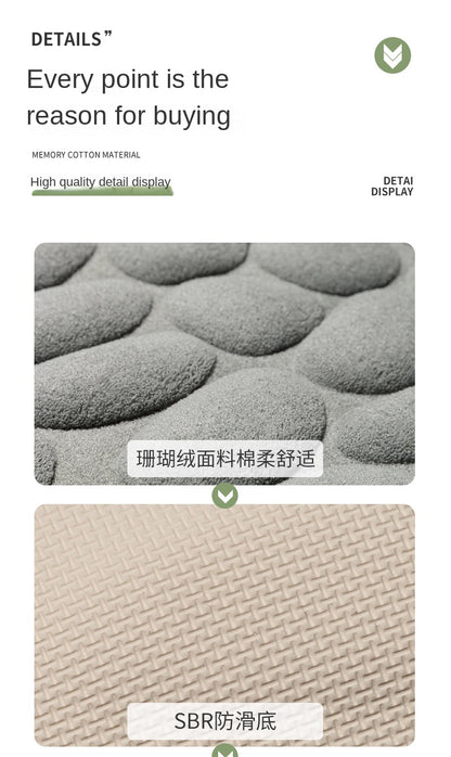 ✨ “Familx's Hilda™ Cobblestone Memory Foam Mat” ✨