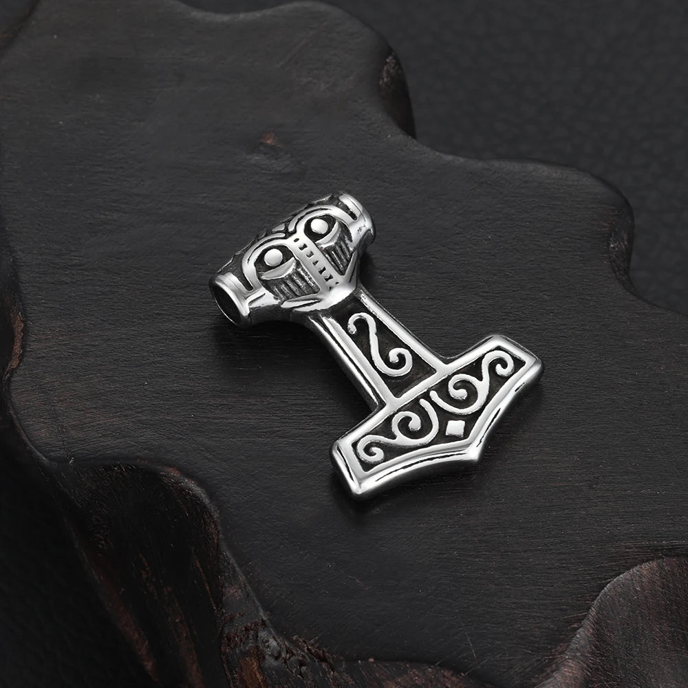 Viking Heritage Stainless Steel Earrings & Thor Hammer Pendant by Familx ⚔️✨