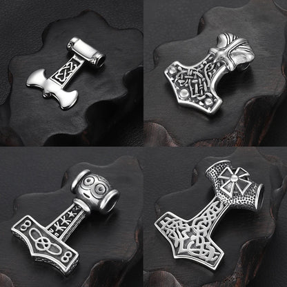 Viking Heritage Stainless Steel Earrings & Thor Hammer Pendant by Familx ⚔️✨