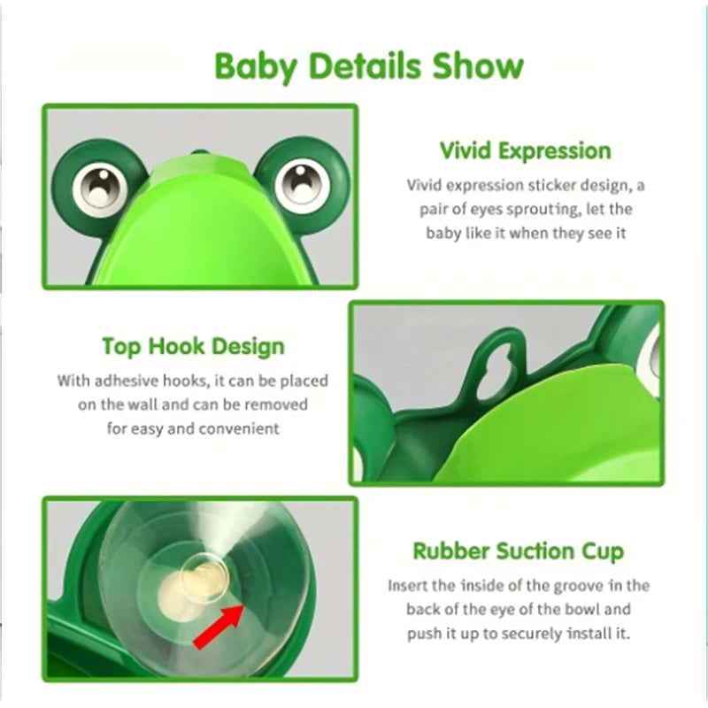 🚽 "Frogfun by Familx" – Frog-Shaped Baby Boy Urinal! 🐸✨