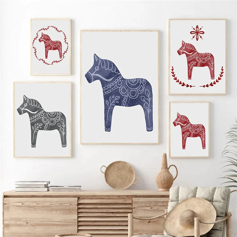 🌟 The Familx Dala Horse Canvas 🌟