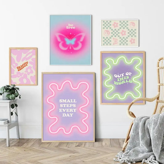 ✨🌟 “Pastel Retro Dreamscape” – Elevate Your Space with Familix’s Exclusive Scandinavian Art 🌟✨