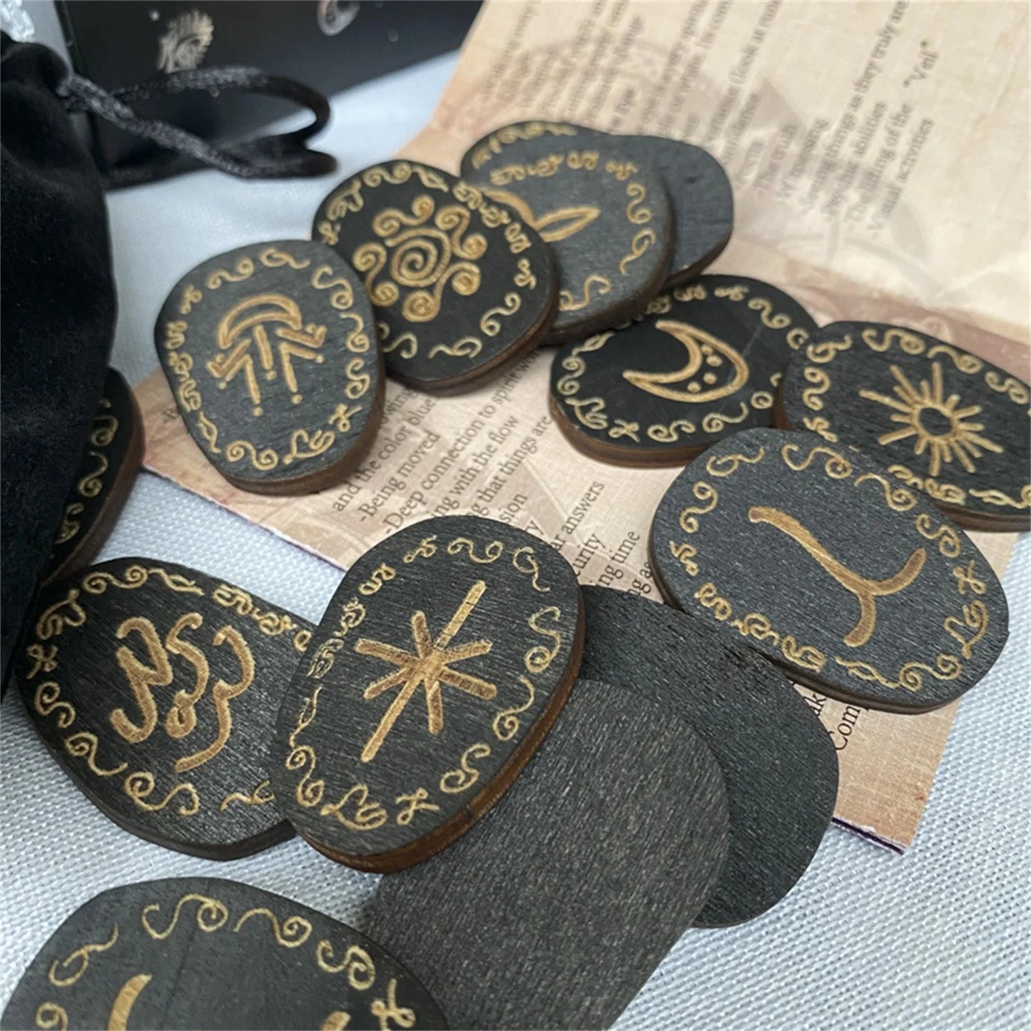 Rune Stones Set With Engraved Symbols