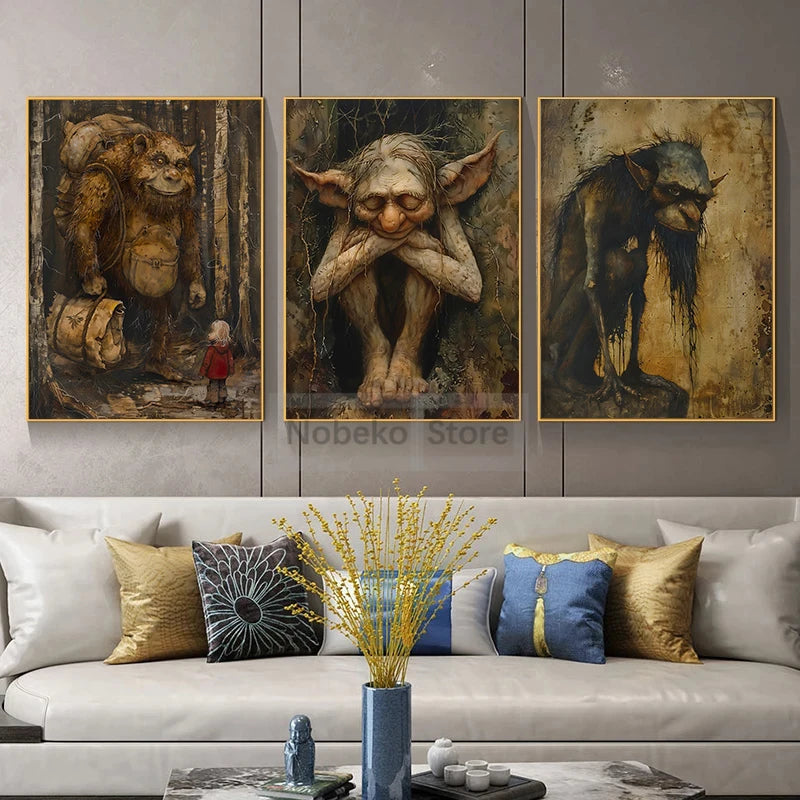 🌲✨ "Whispers of the Nordic Wild: Enchanted Troll Art Collection" 🖼️🧙‍♂️