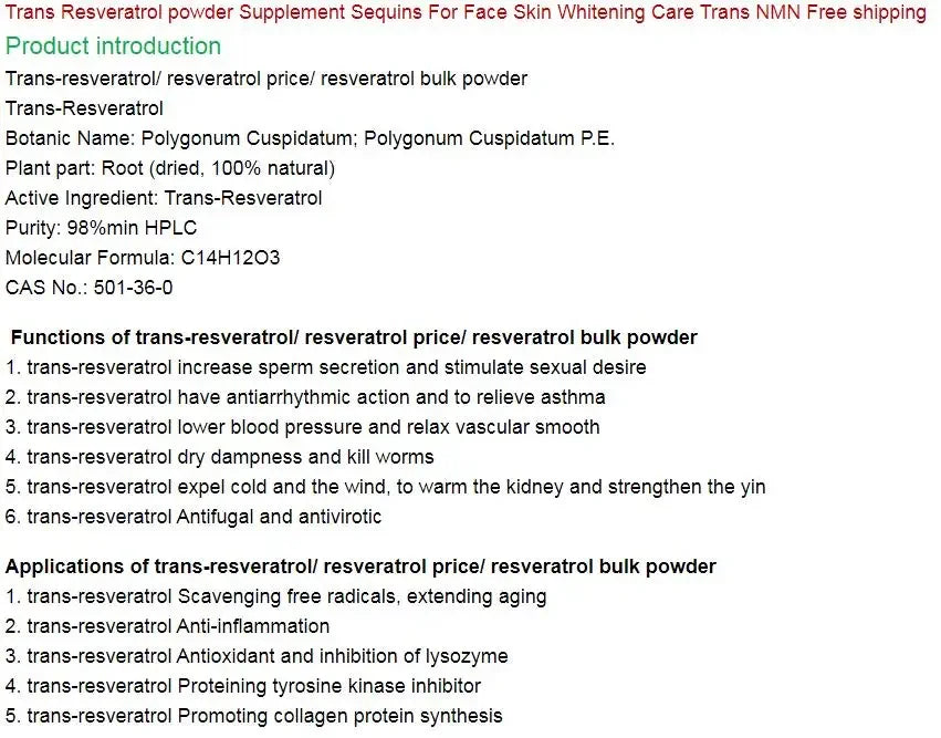 Trans Resveratrol Powder