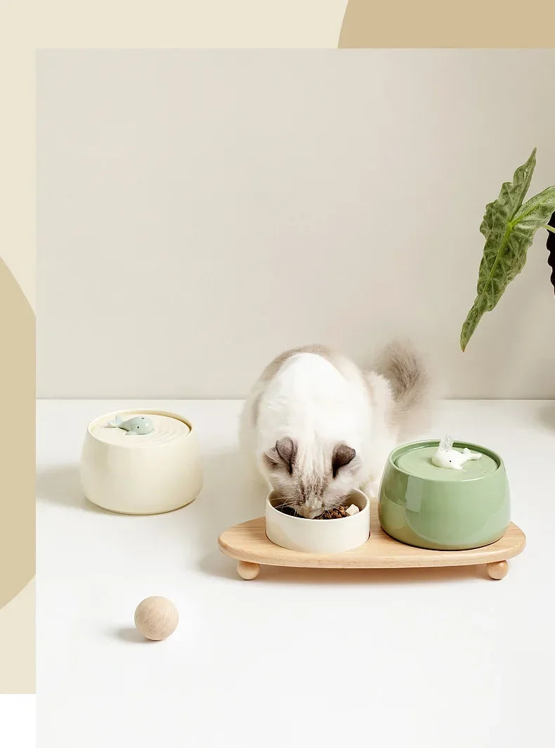 FjordFlow™ Ceramic Cat Water Fountain