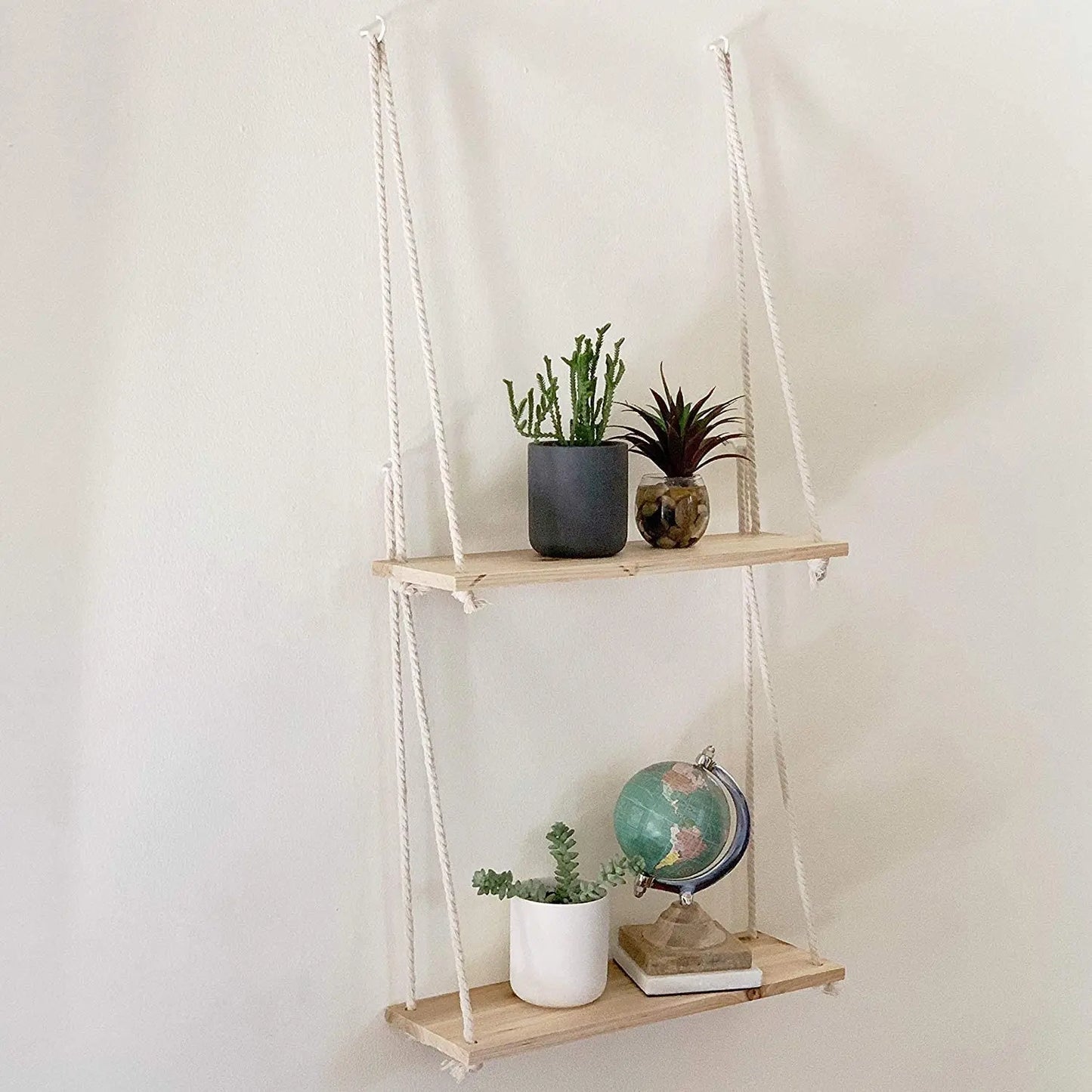 🌿 Familix’s Nordic Rope Swing Plant Shelves 🌿