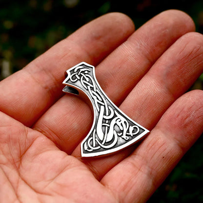 Viking Stainless steel thor's axe head necklace