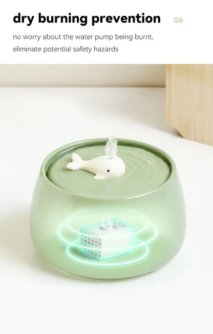 FjordFlow™ Ceramic Cat Water Fountain