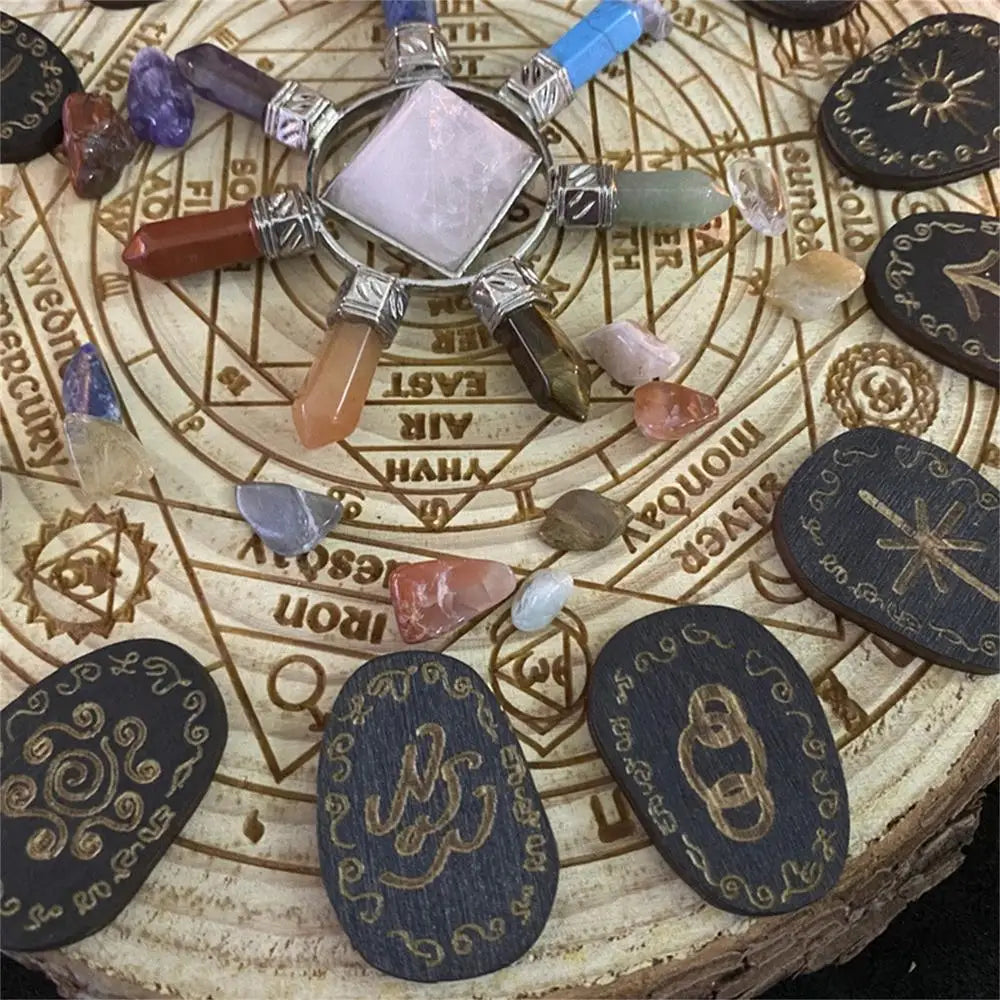 Rune Stones Set With Engraved Symbols