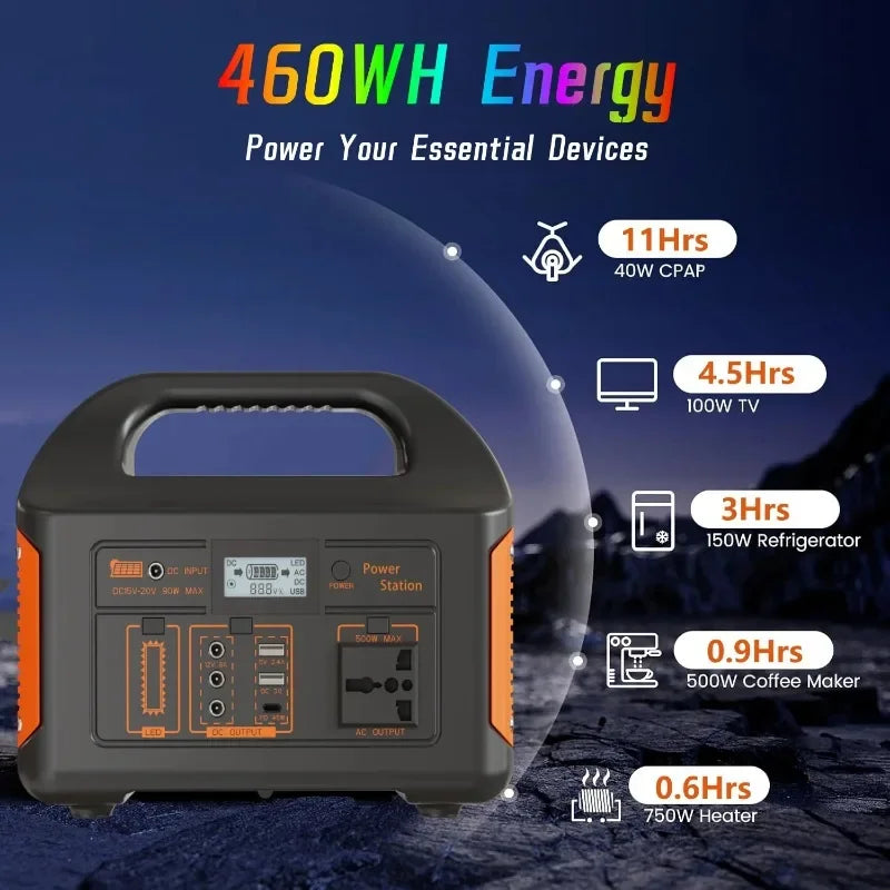 Familx FjordPower 500W Solar Power Generator 110V 220V