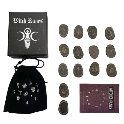 Rune Stones Set With Engraved Symbols