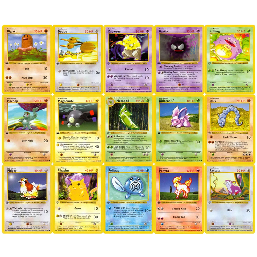 Pokemon First Edition Classic Base Set Trading Cards