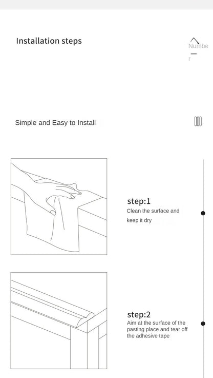 "SafetyGlide"™ Transparent PVC Baby Protection Strip