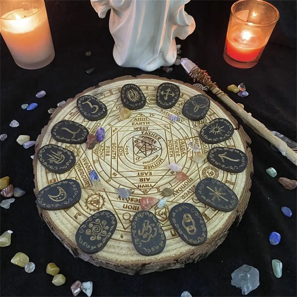 Rune Stones Set With Engraved Symbols