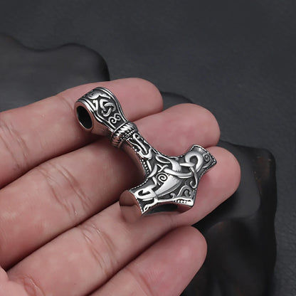 Viking Heritage Stainless Steel Earrings & Thor Hammer Pendant by Familx ⚔️✨